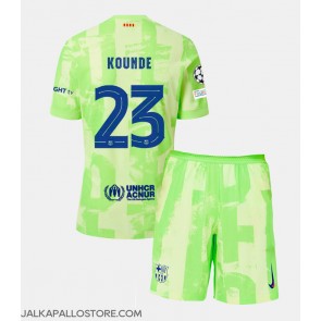 Barcelona Jules Kounde #23 Kolmaspaita Lapsille 2024-25 Lyhythihainen (+ shortsit)